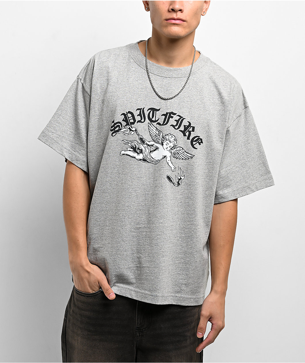 Spitfire Molotov Cupid Heather Grey T-Shirt