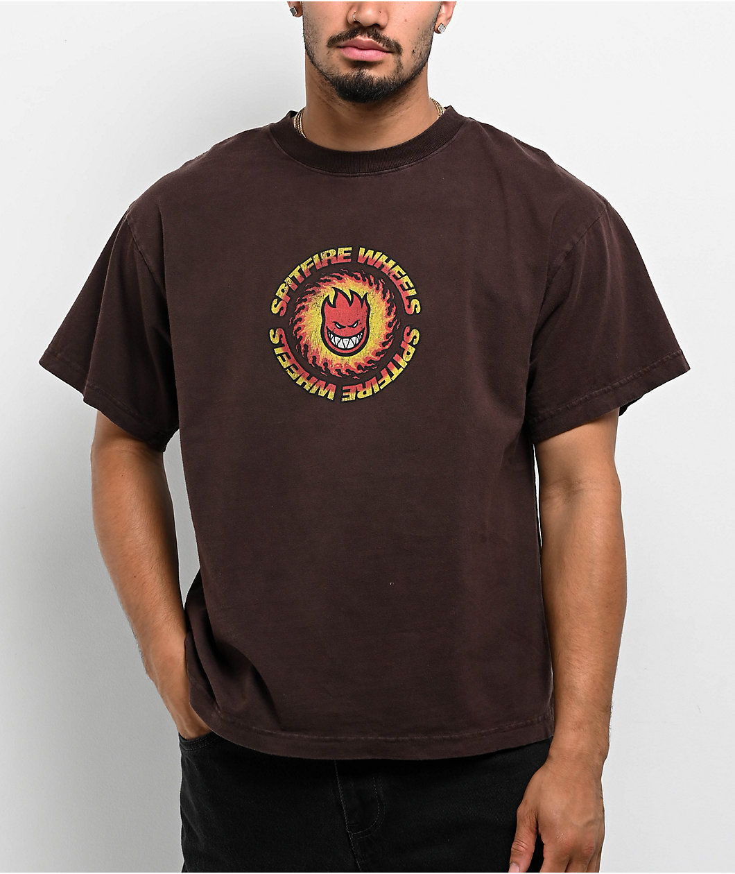 Spitfire OG Fire Ball Brown T-Shirt