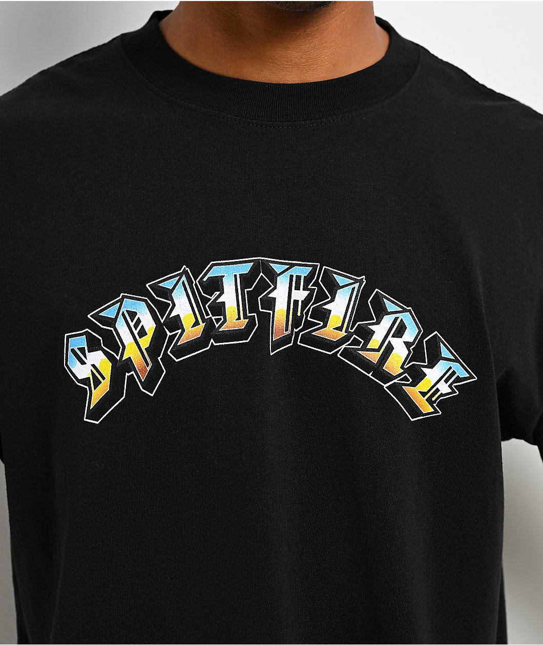 Spitfire Old E Arch Flame Black T-Shirt