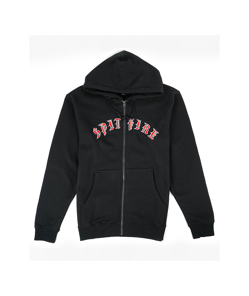 Spitfire Old E Embroidered Black Zip Hoodie