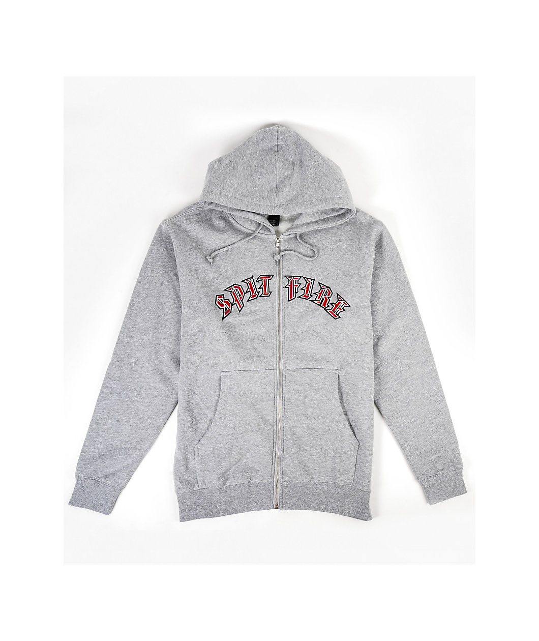 Spitfire Old E Grey Zip Hoodie