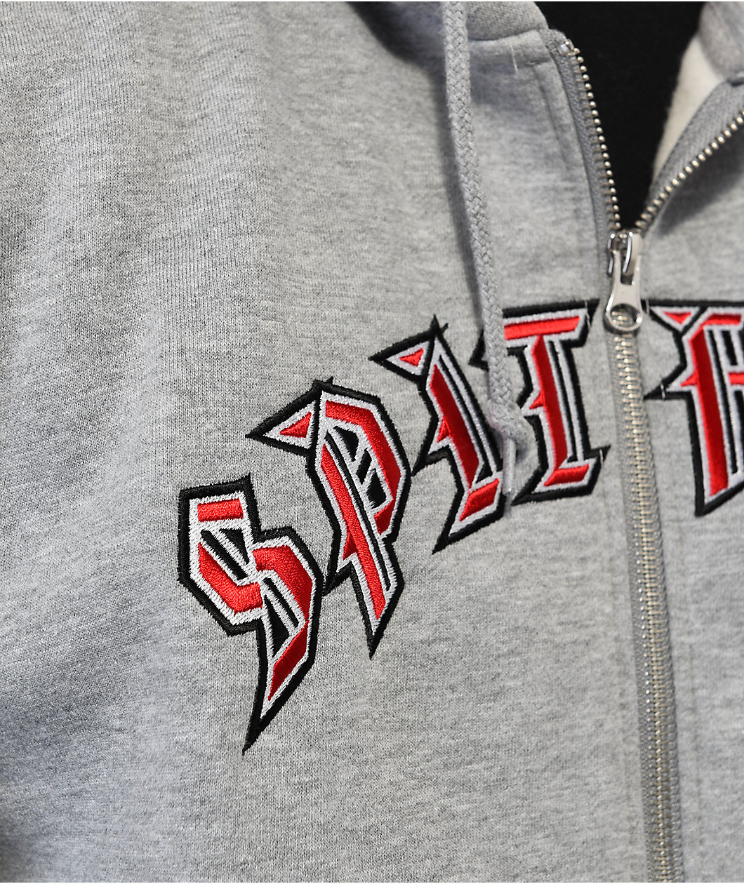 Spitfire Old E Grey Zip Hoodie