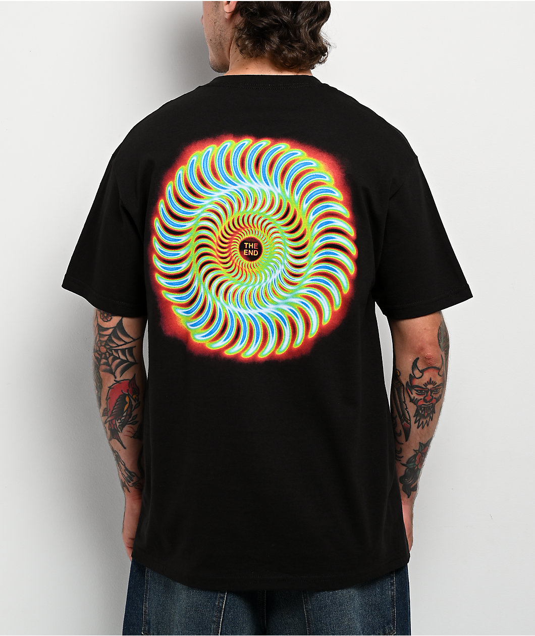 Spitfire Radioactive Swirl Black T-Shirt