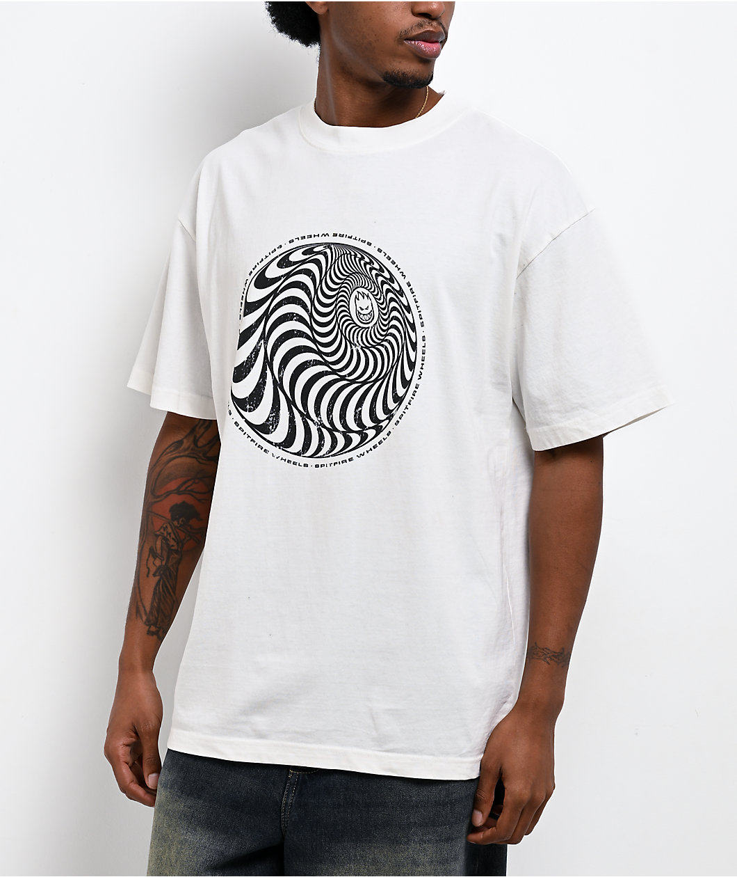 Spitfire Skewed Classic White T-Shirt