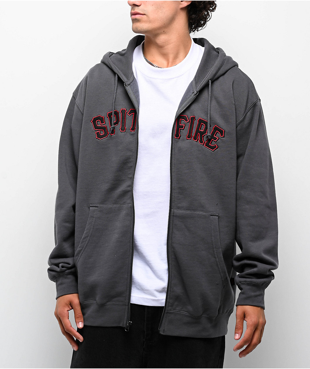 Spitfire Spitball Grey Zip Hoodie