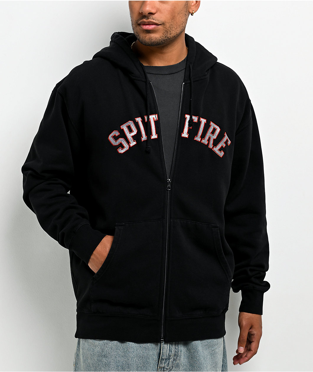 Spitfire Team Lil Bighead Black Zip Hoodie