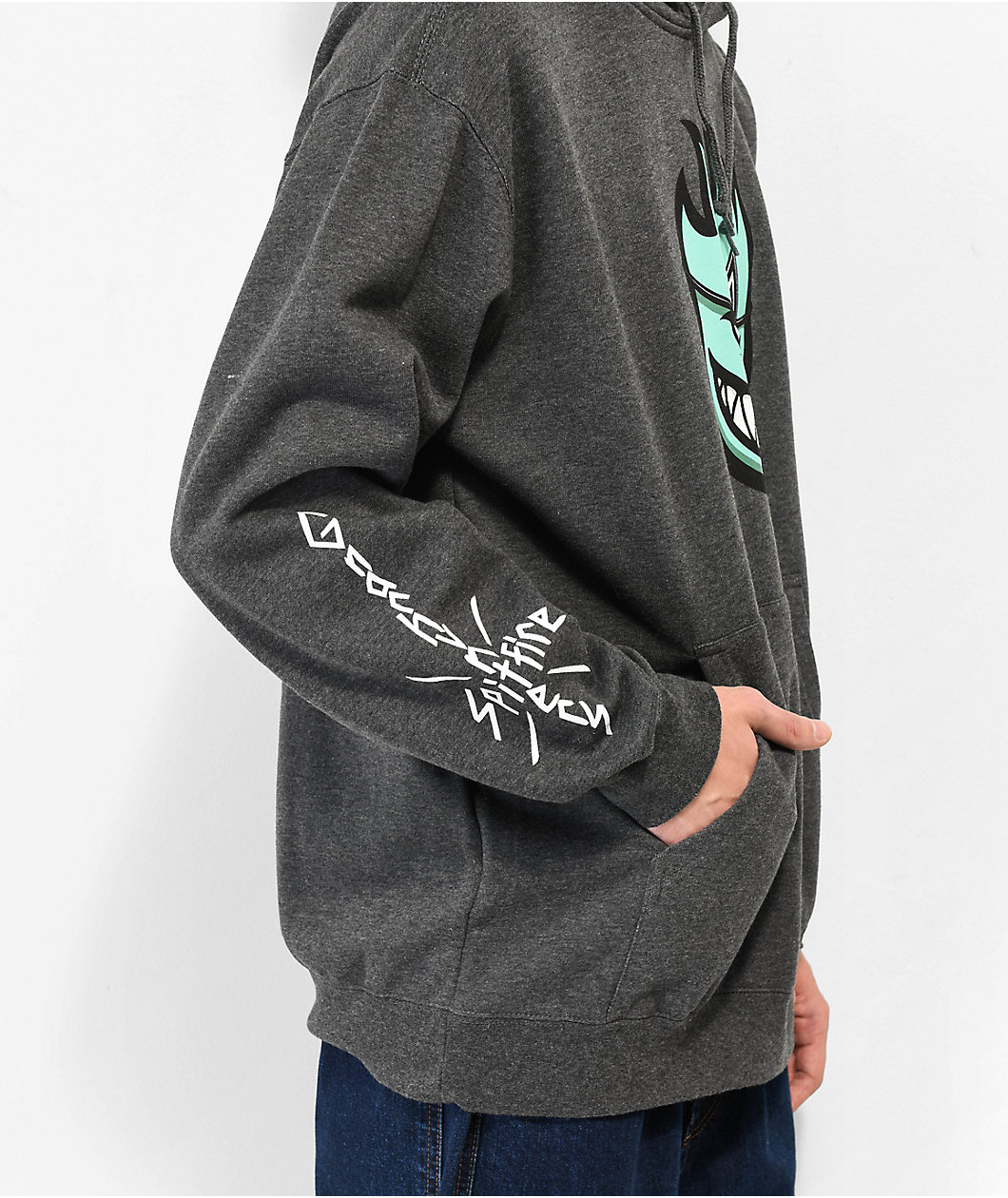 Spitfire x Gnarhunters Bighead Charcoal Hoodie