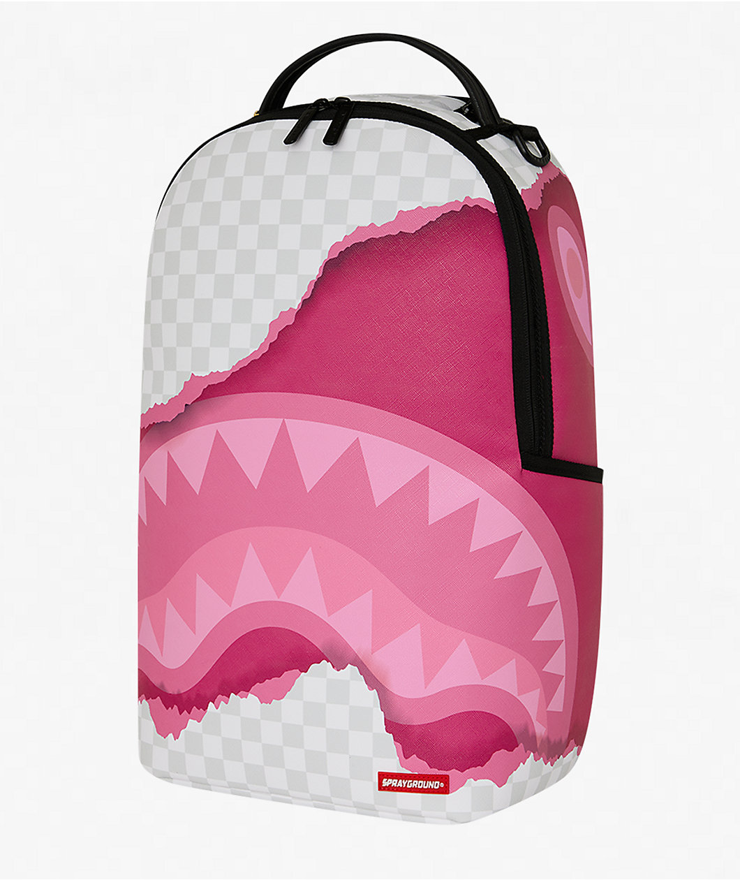 Sprayground 3D Check White & Pink Backpack