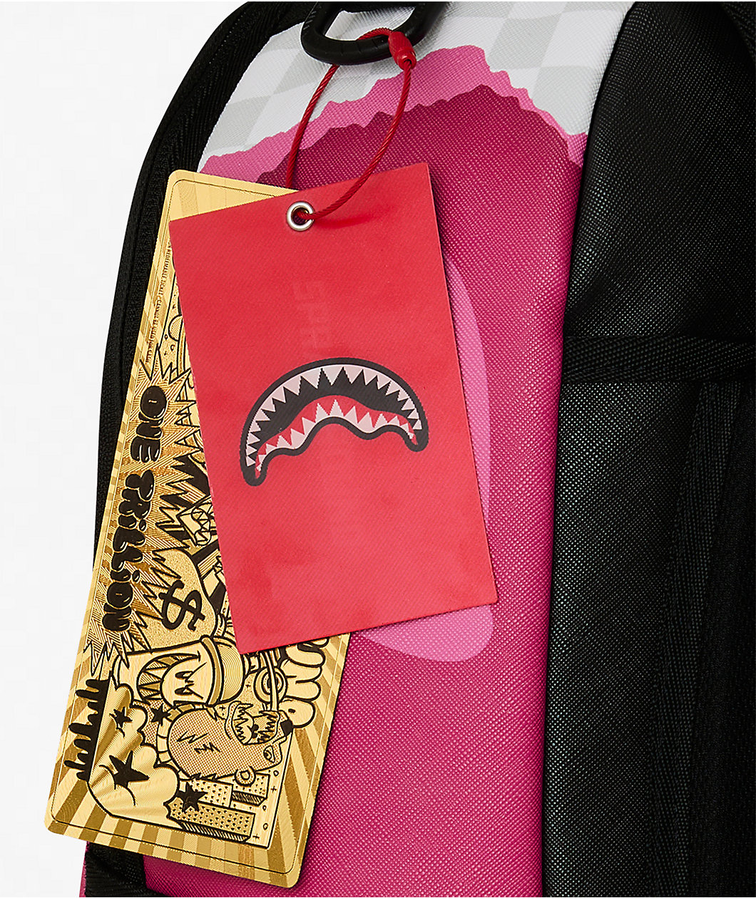 Sprayground 3D Check White & Pink Backpack