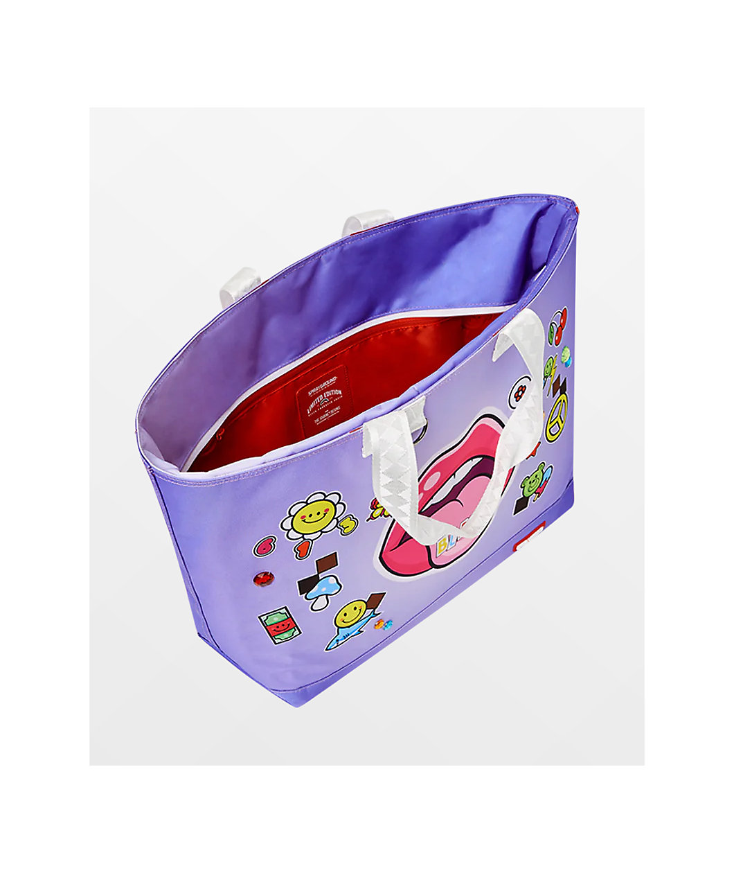 Sprayground Blah Lips Purple Tote Bag