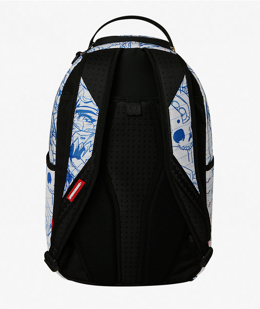 Sprayground Blue Ink Doodle White Backpack