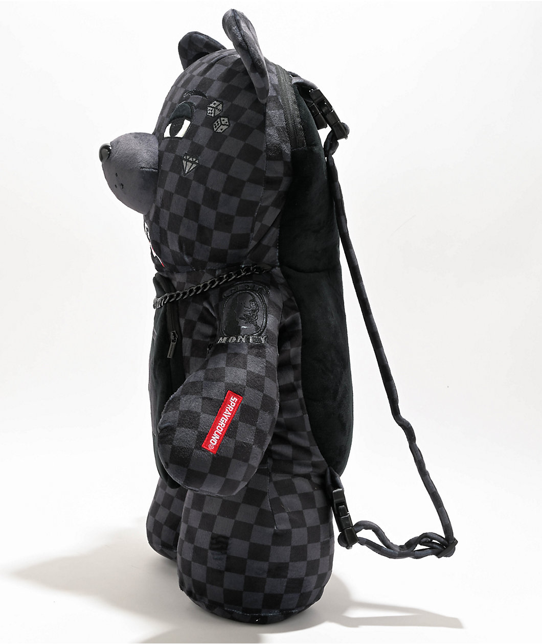 Sprayground Censored Black Bear Plush Backpack