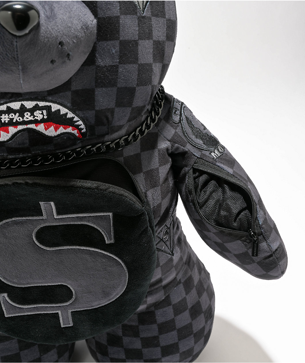 Sprayground Censored Black Bear Plush Backpack