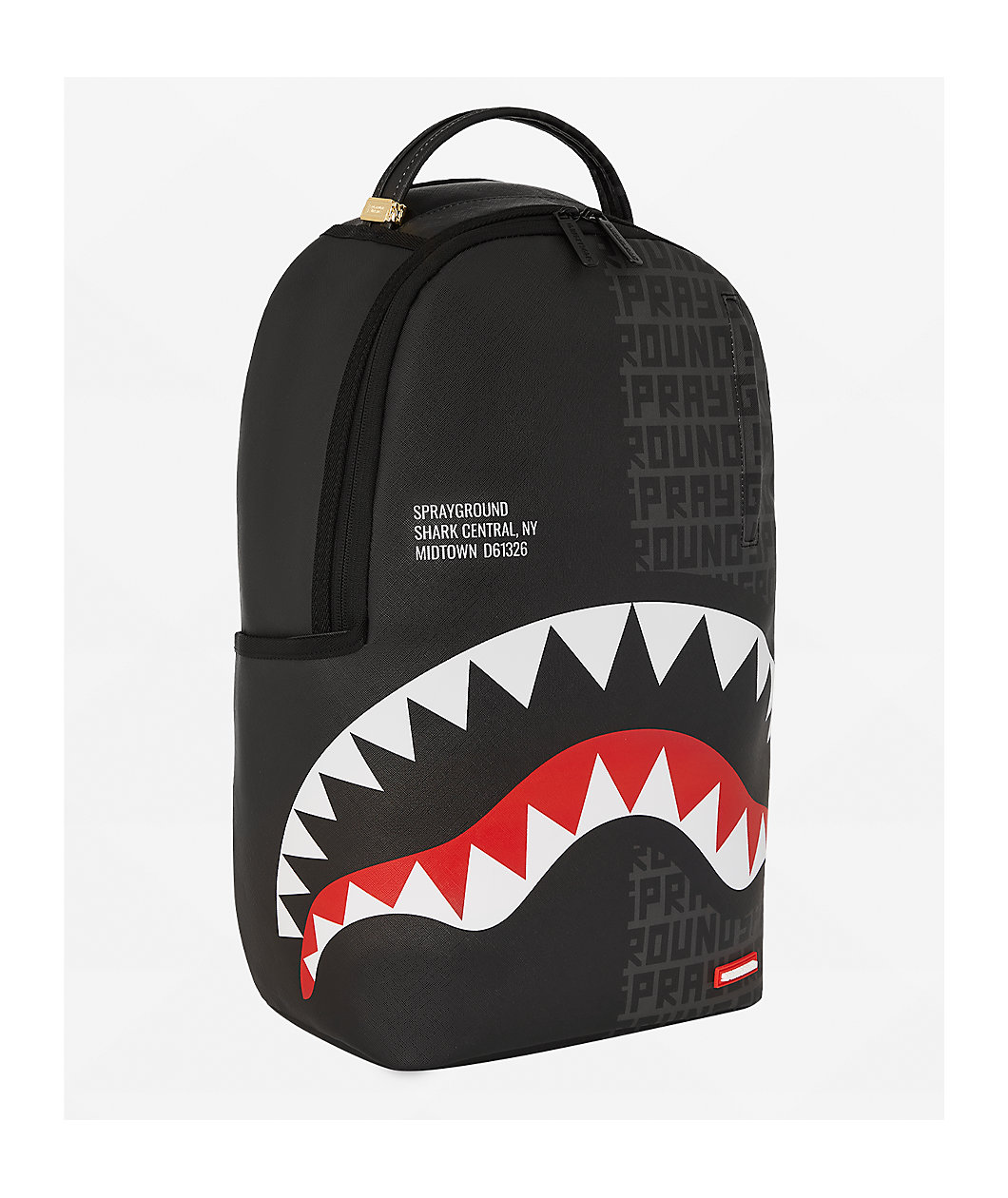 Sprayground Central Split Black Backpack