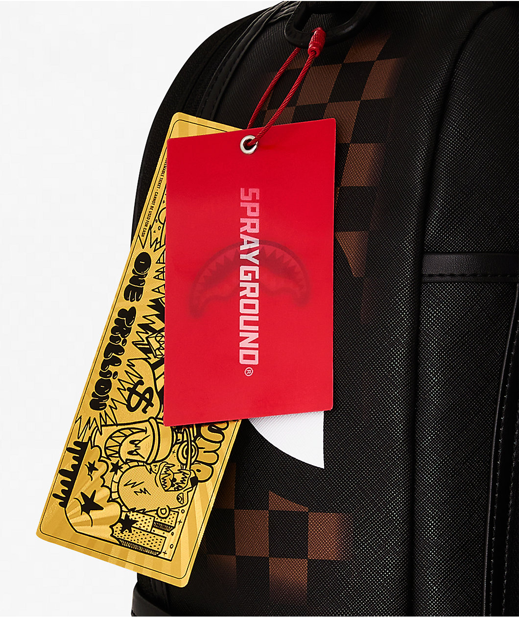 Sprayground Checker Fade Brown Backpack