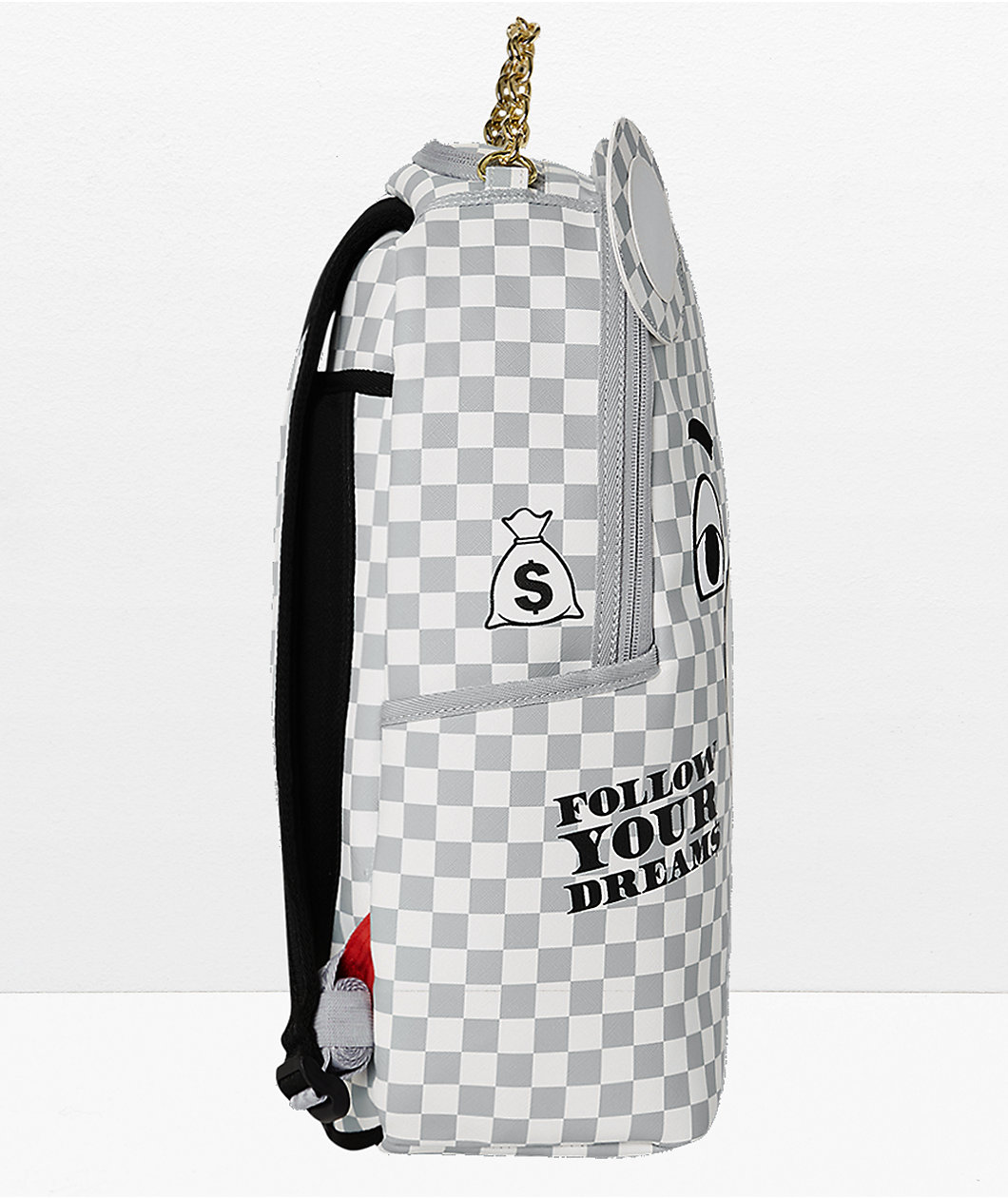 Sprayground Couture Bear White & Grey Backpack