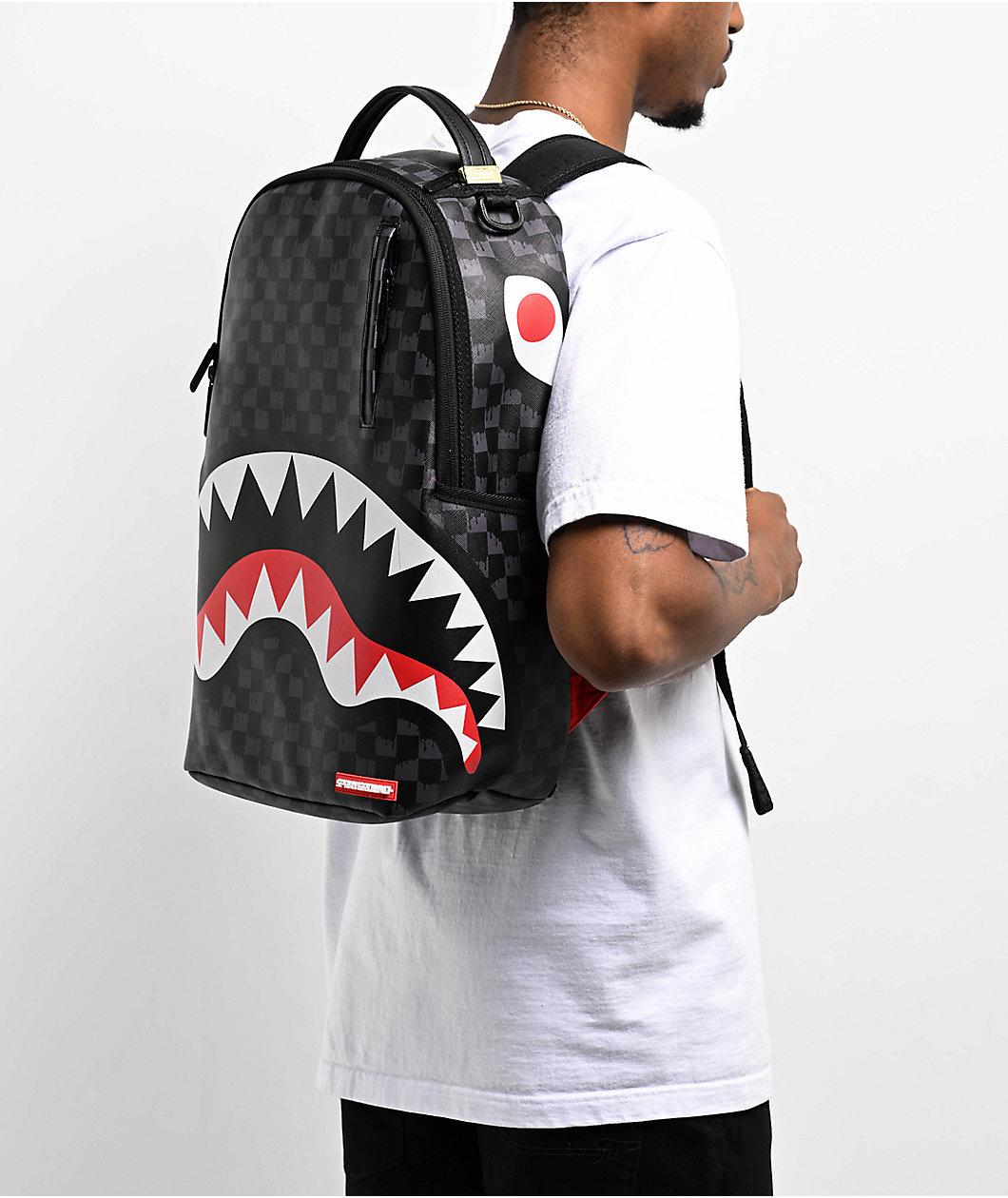 Sprayground Drip Checkerboard Shark Backpack