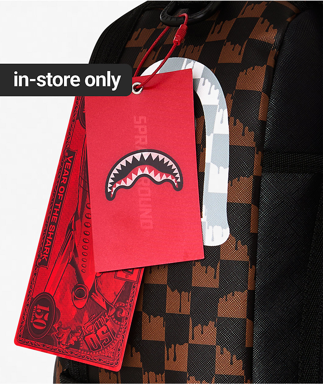Sprayground Drip Shark Brown Backpack