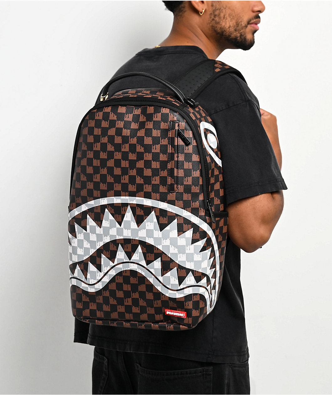 Sprayground Drip Shark Brown Backpack