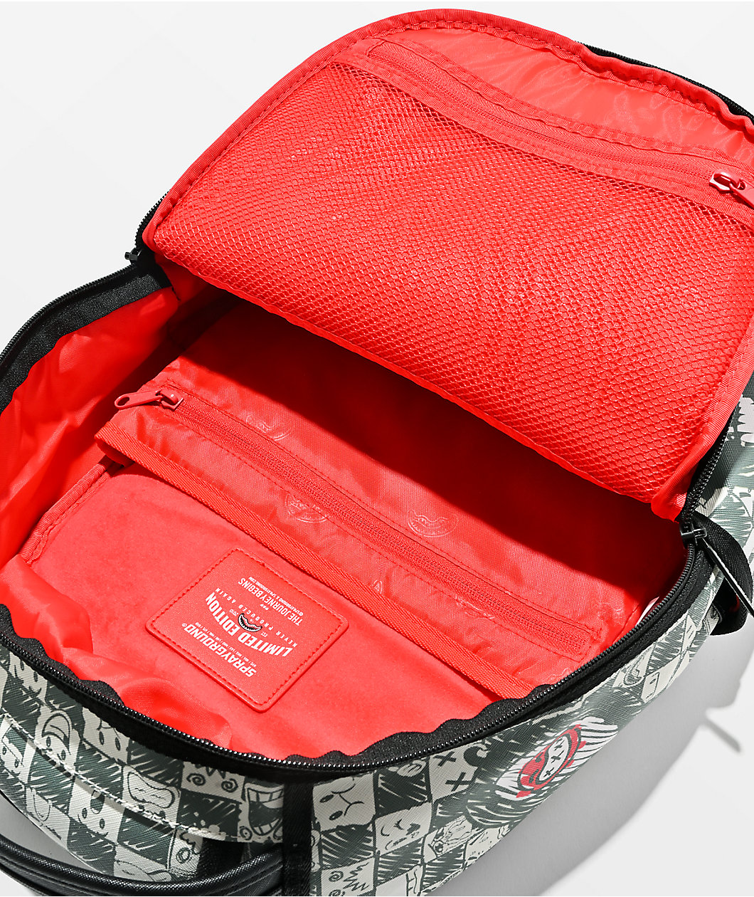 Sprayground Emote Checkered Green Backpack
