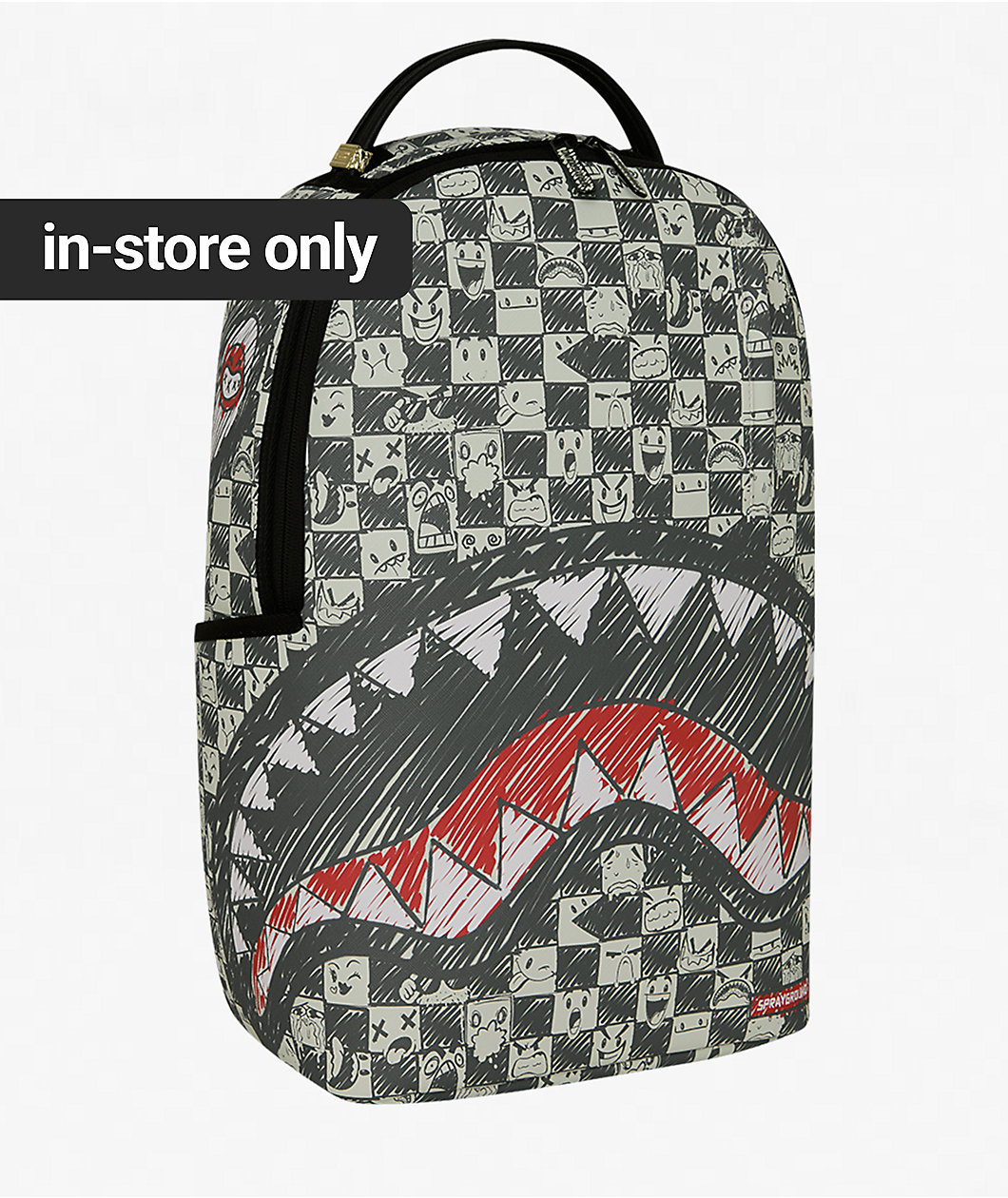 Sprayground Emote Checkered Green Backpack