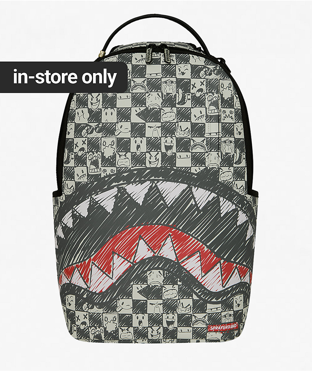Sprayground Emote Checkered Green Backpack