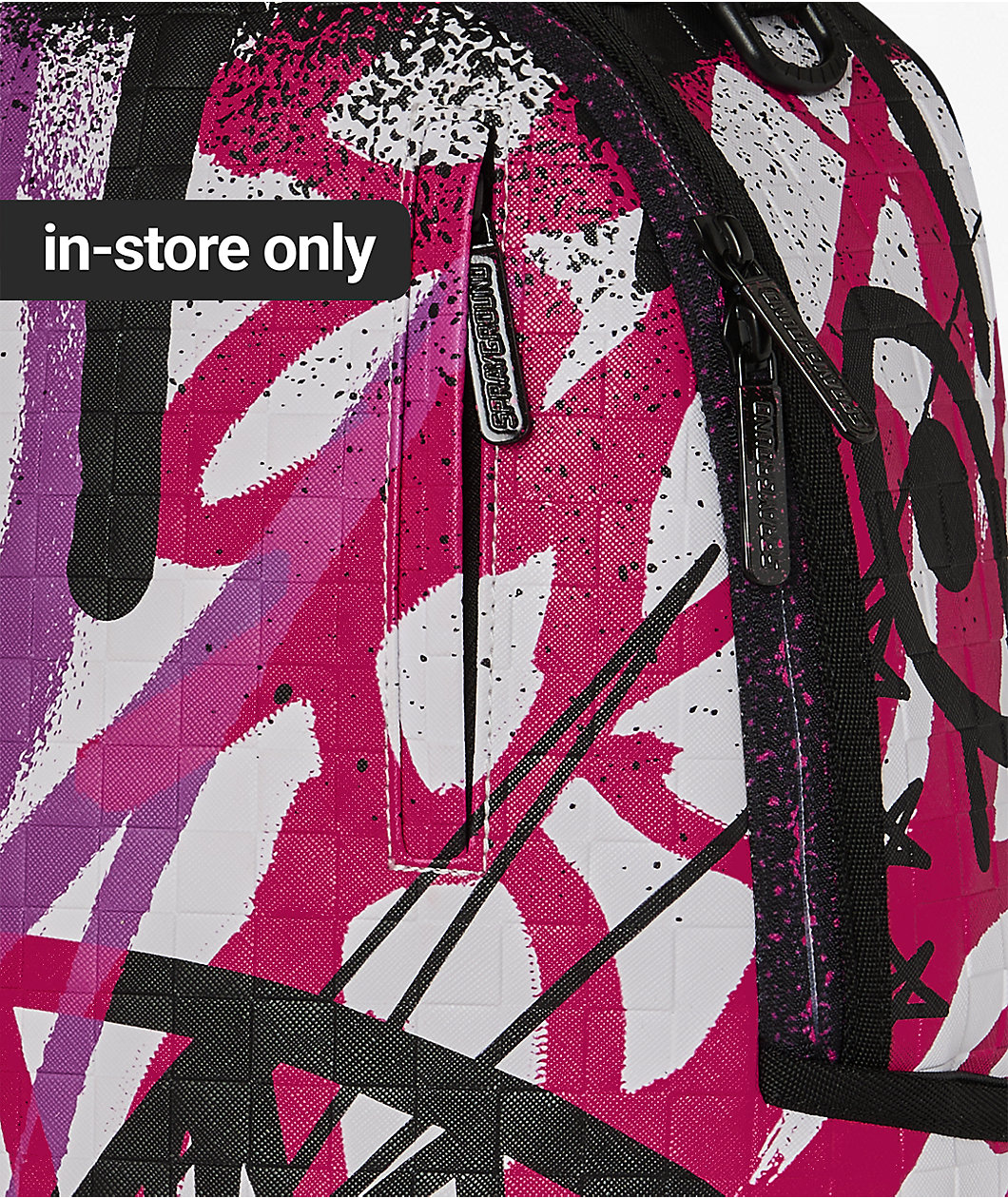 Sprayground Graffiti Mayhem Remix White Backpack