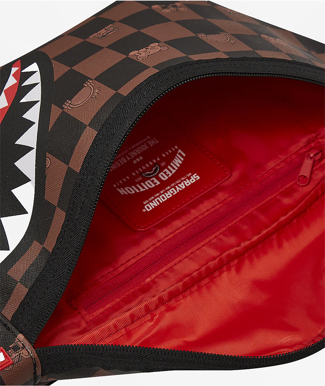 Sprayground Peeking Character Checker Fanny Pack