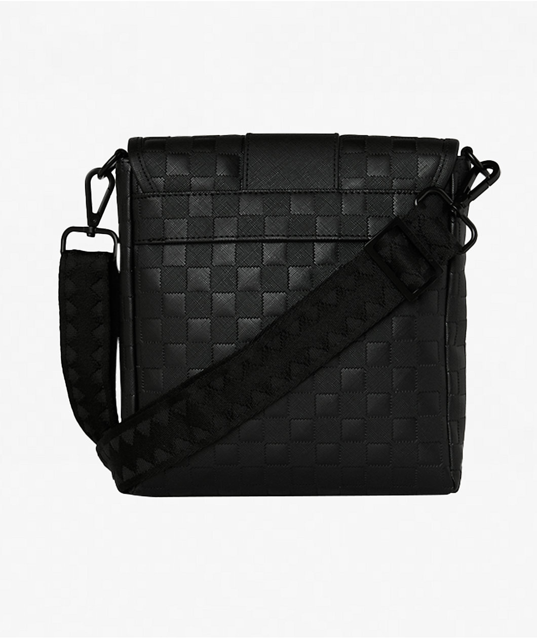 Sprayground Raised Check Black Messenger Bag