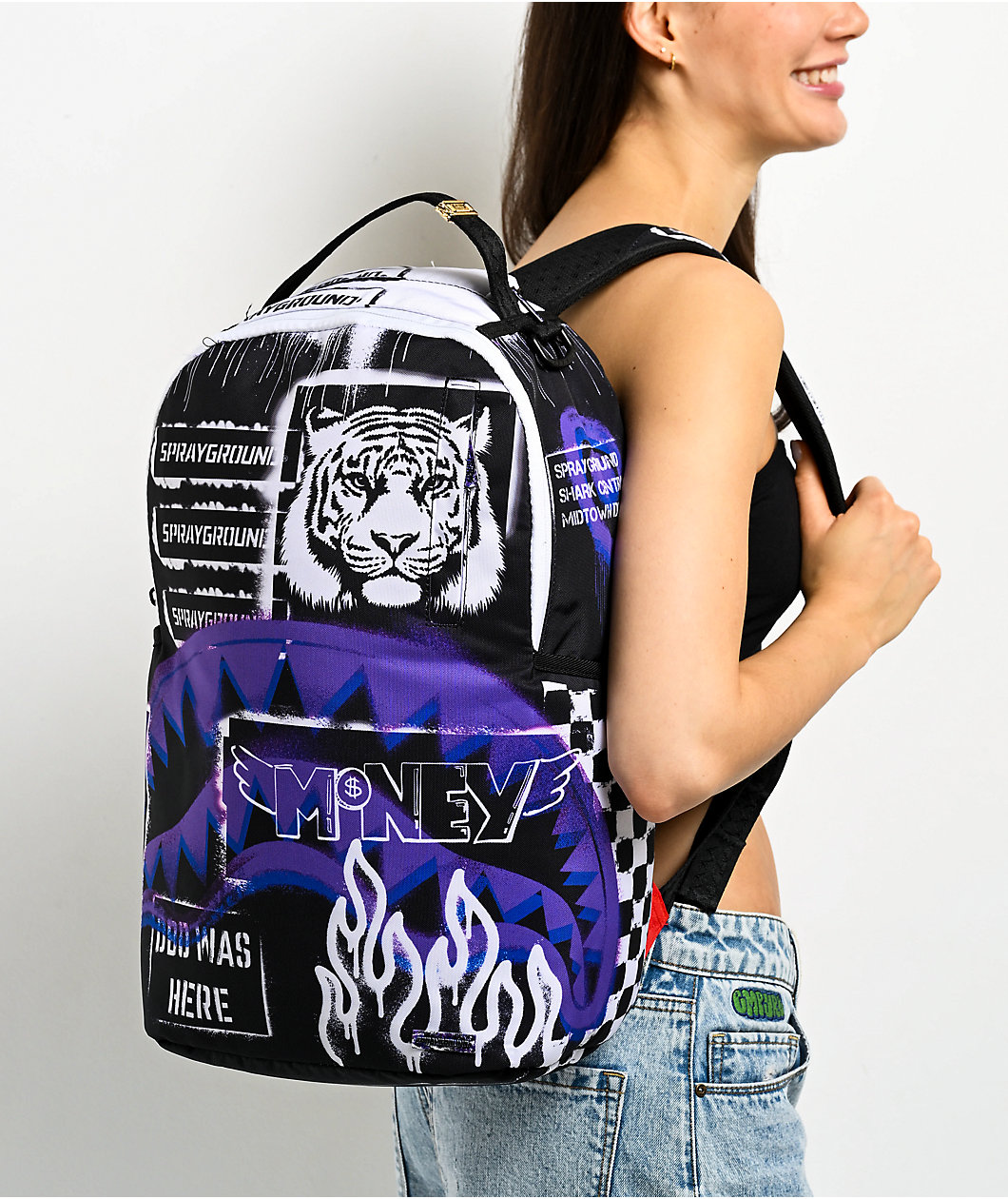 Sprayground Stencil Shark Attack Backpack