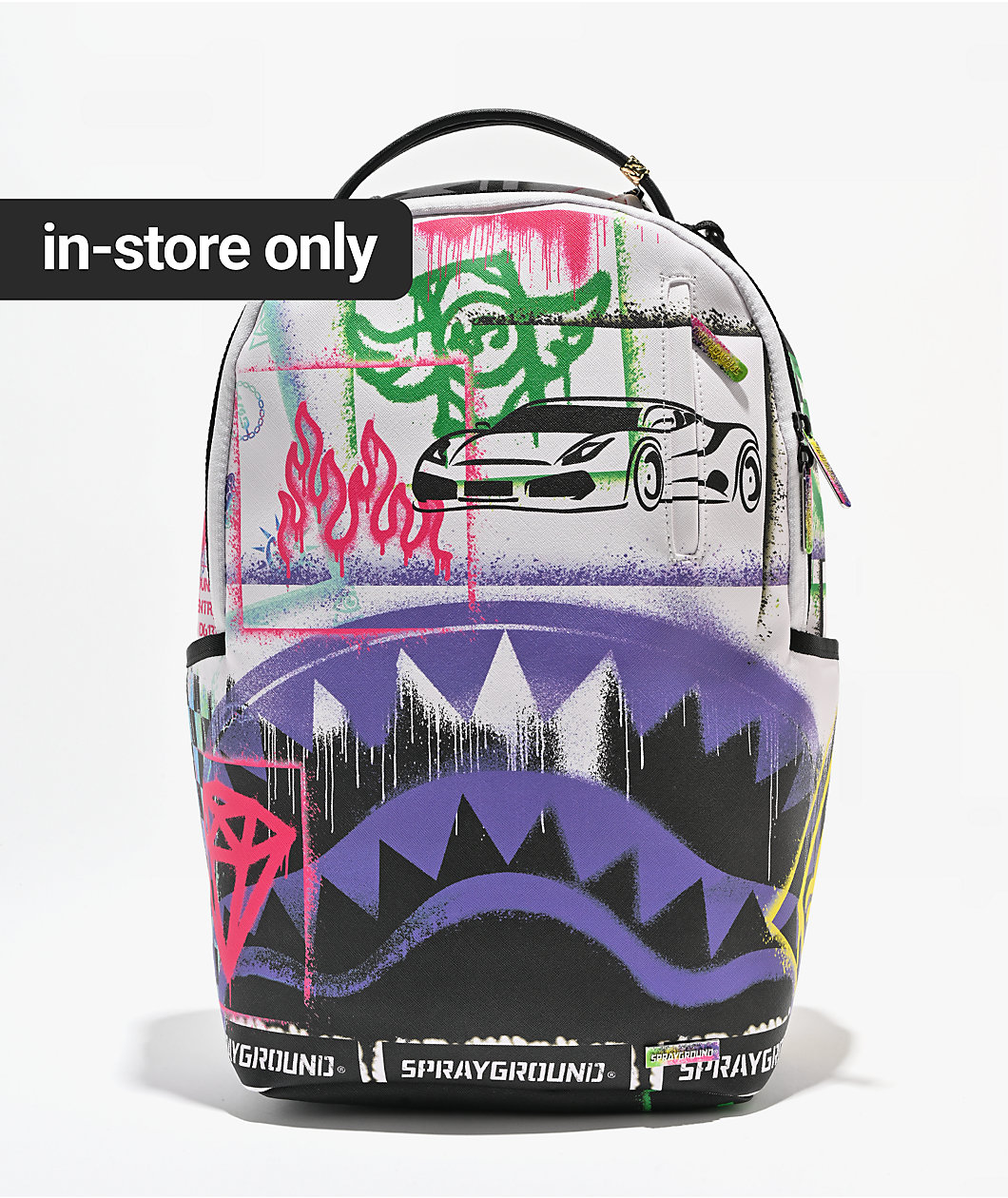 Sprayground Stencil Shark Attack Split Backpack