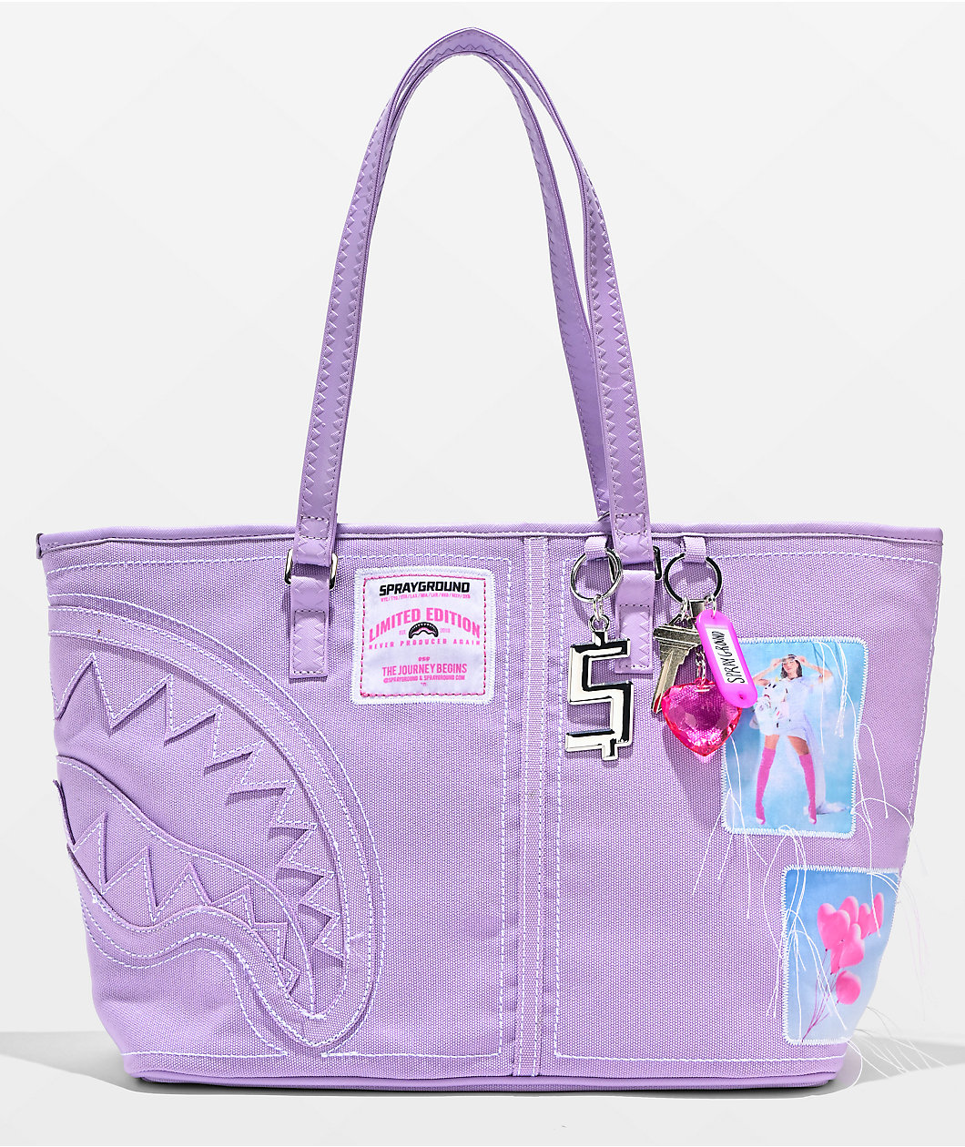 Sprayground Stitch Purple Canvas Tote Bag