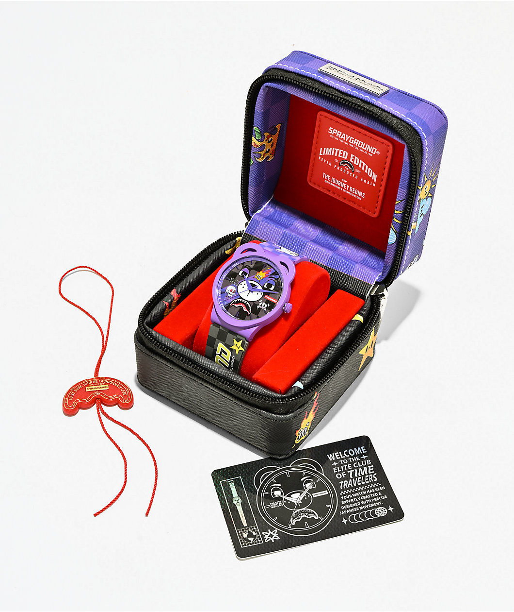 Sprayground WTF Purple Analog Watch