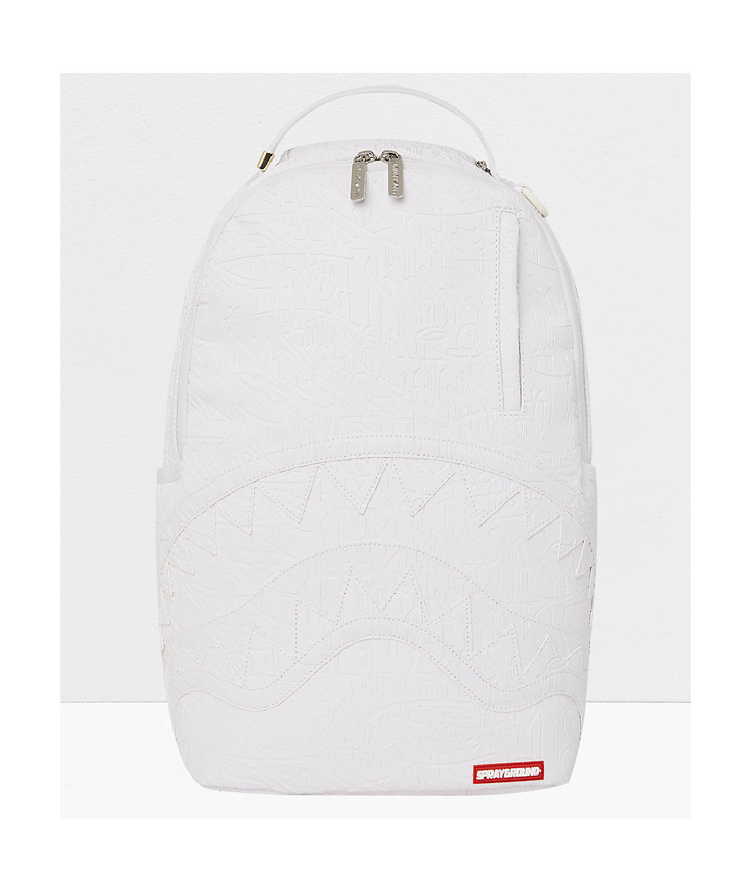 Sprayground White Scribble Debossed Backpack