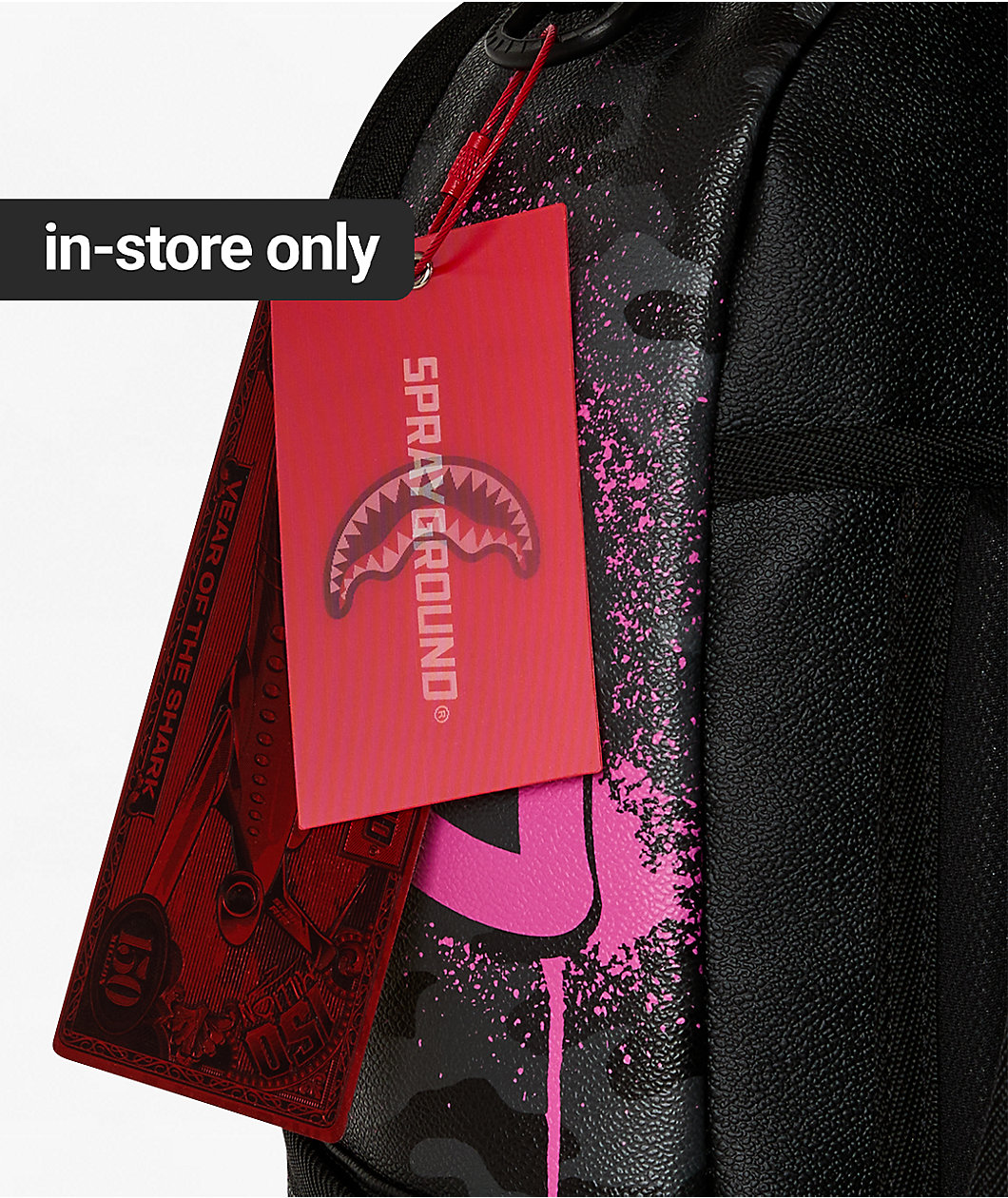 Sprayground X Peanuts Snoopy Pink Stencil Grey Camo Backpack