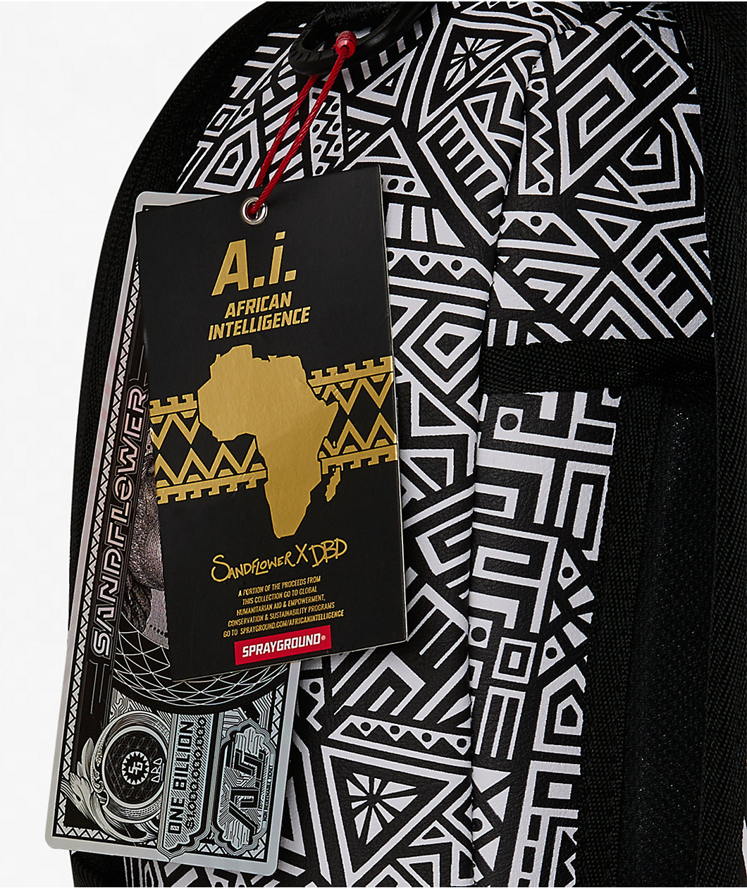 Sprayground x African Intelligence A.I.4 Black Backpack