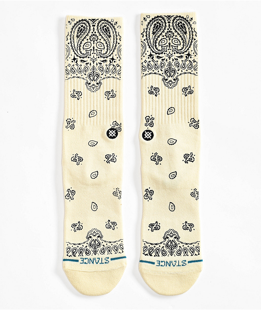 Stance Hanky Paisley Cream Crew Socks