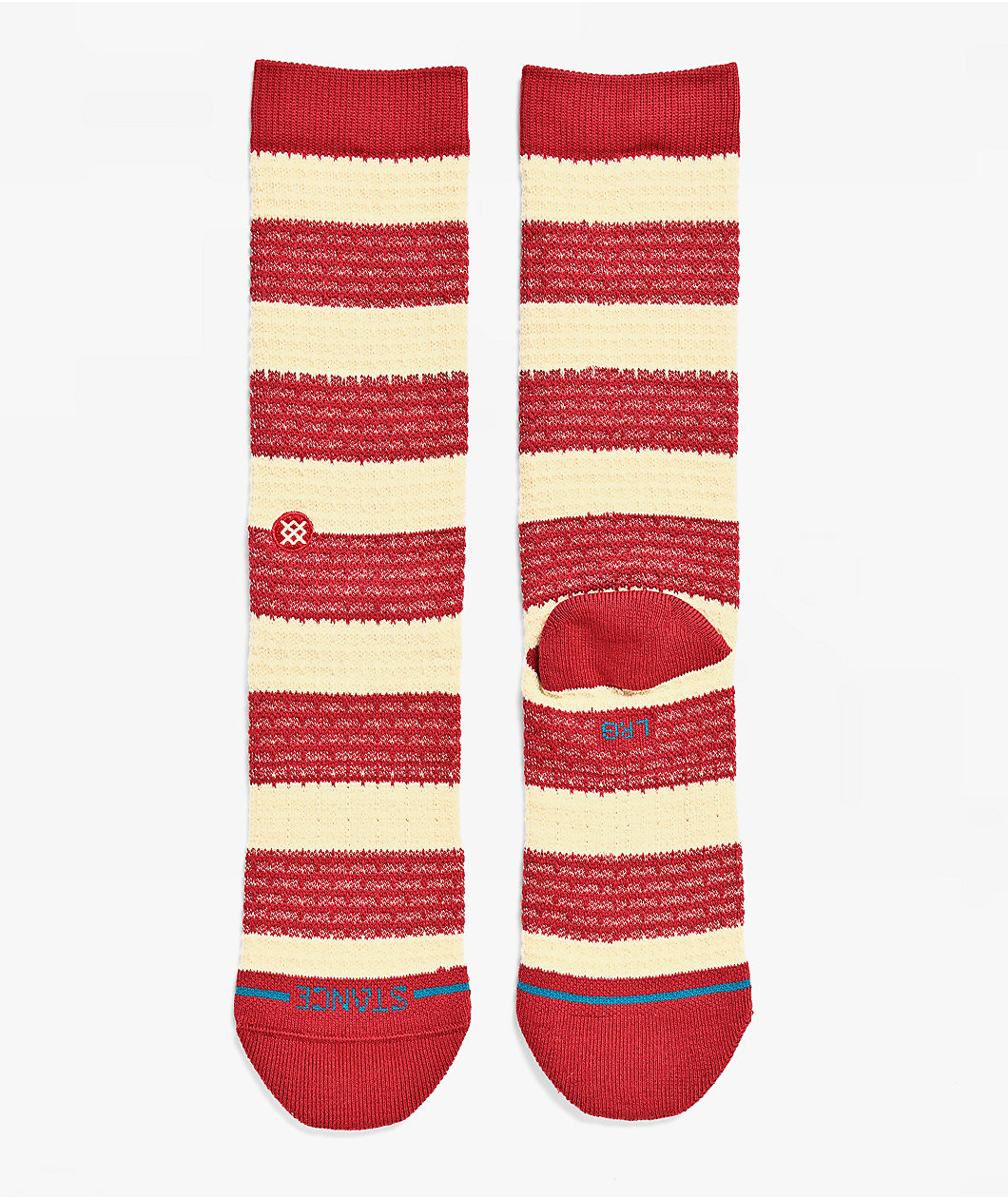 Stance Peppermint Waffle Red & White Crew Socks