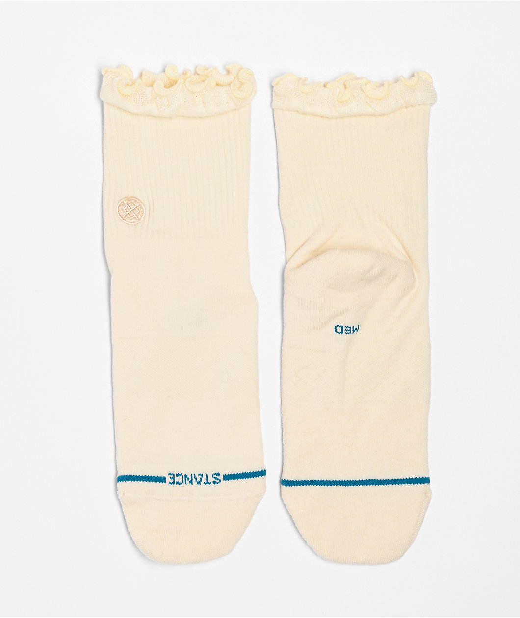 Stance Ruffle Icon White Quarter Crew Socks
