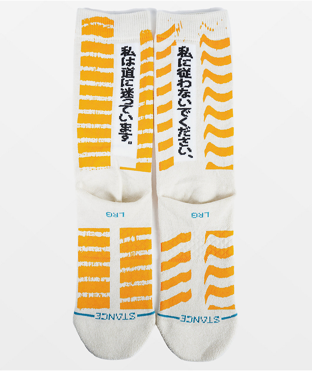 Stance x B Thom I'm Lost White & Orange Crew Socks
