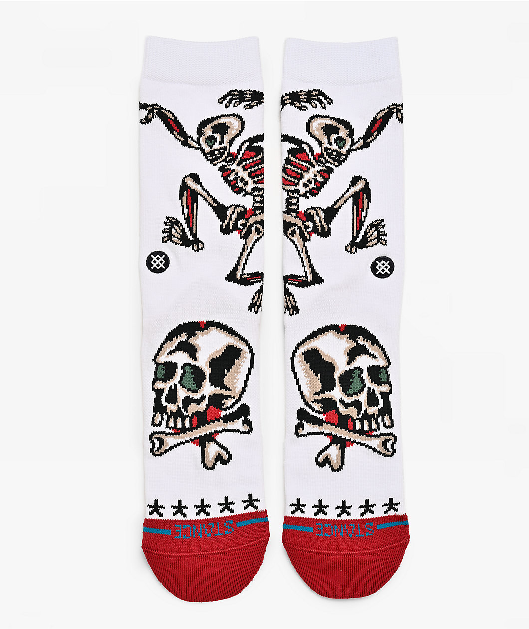 Stance x Bert Krak Skeleton White Crew Socks