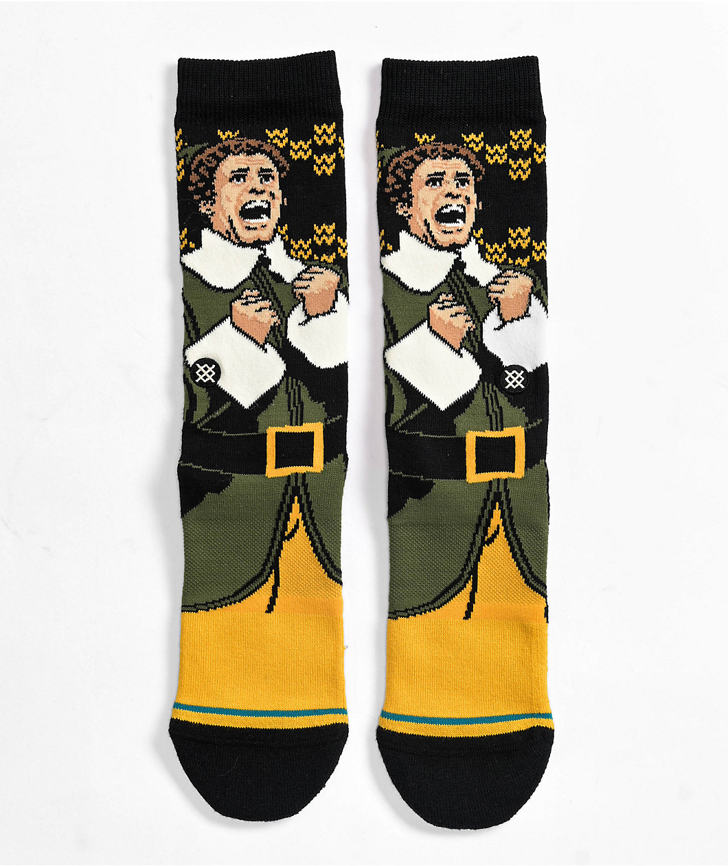 Stance x Elf Smiling Is My Fav Black Crew Socks