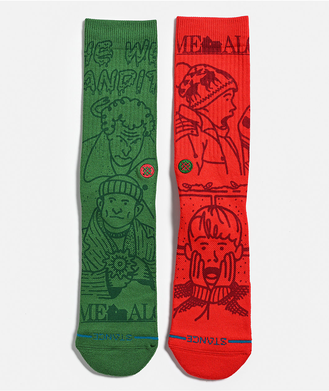 Stance x Home Alone Red & Green Crew Socks