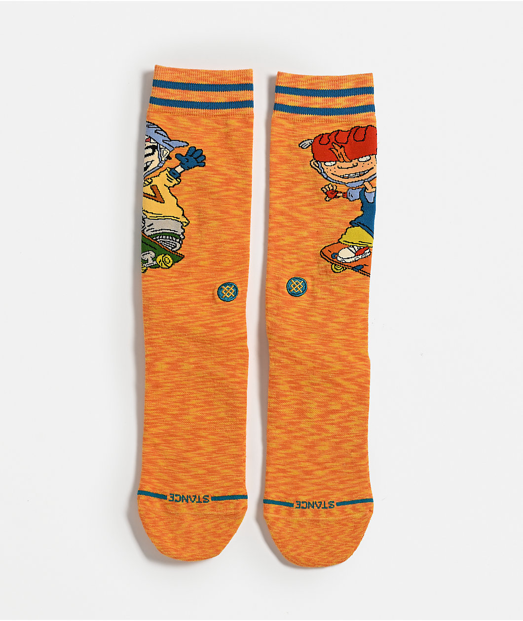 Stance x Rocket Power Sam And Twister Orange Crew Socks