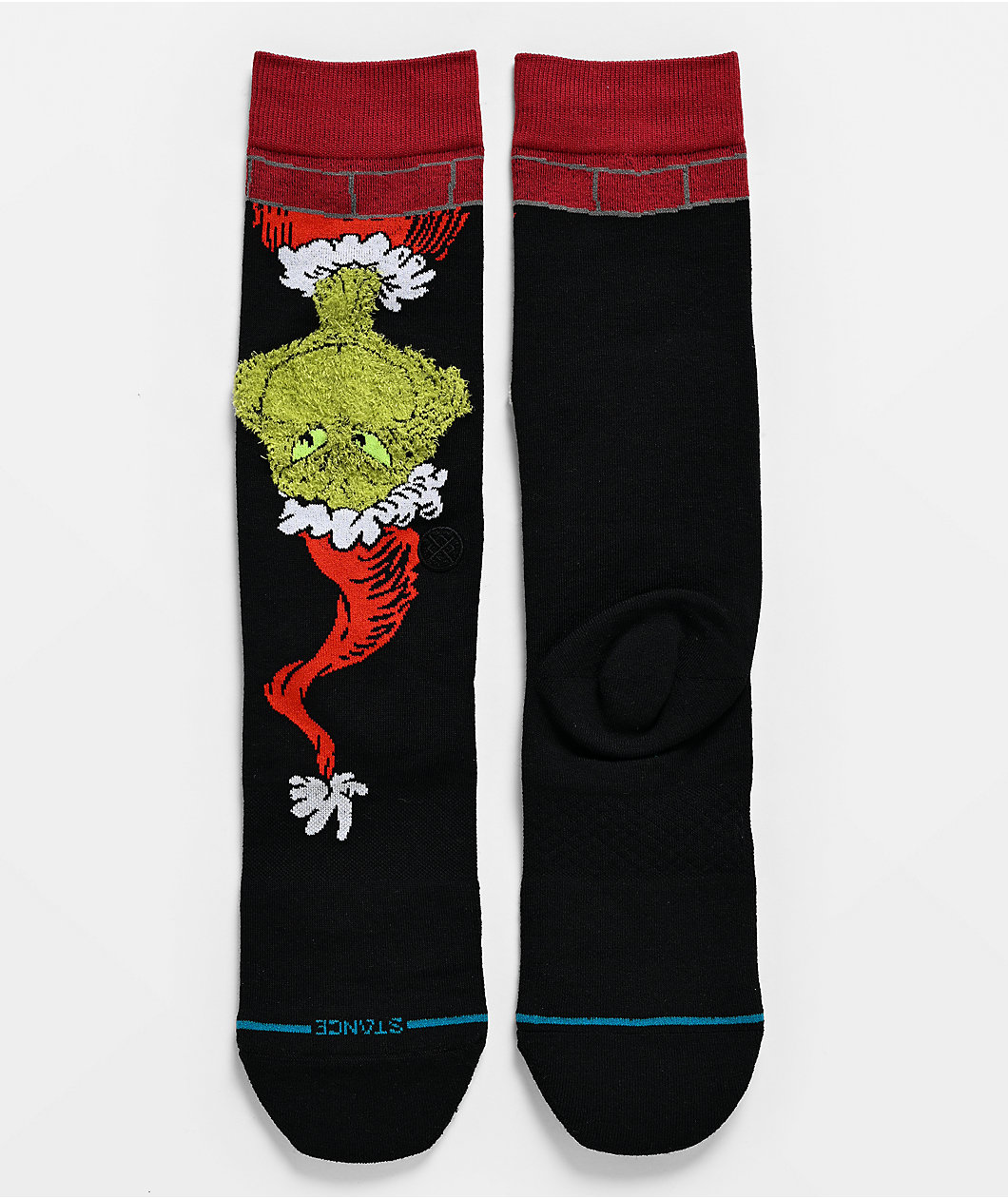 Stance x The Grinch Down The Chimney Black Crew Socks