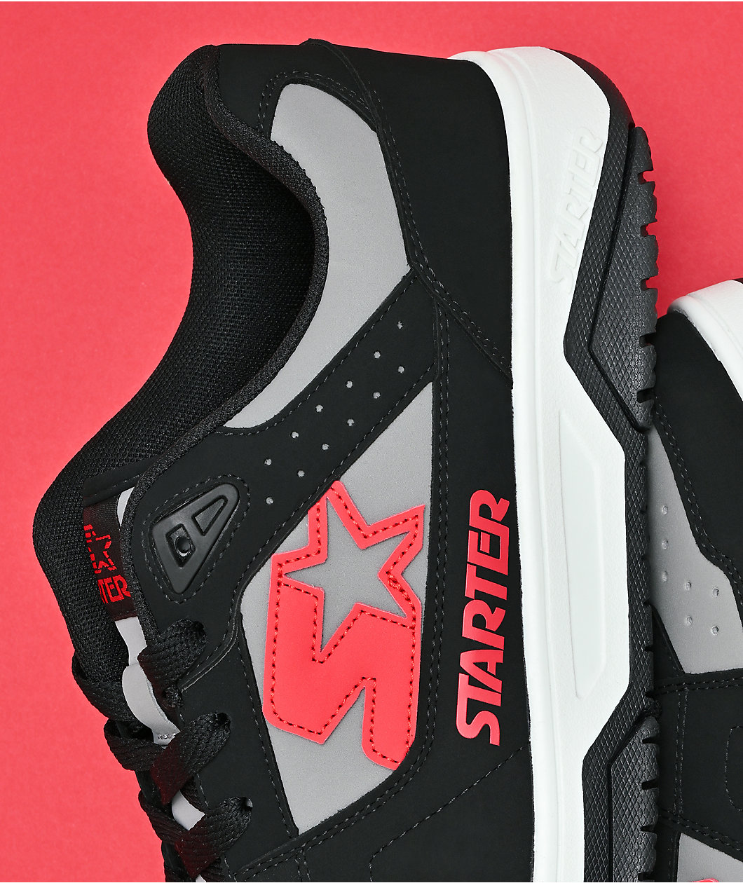Starter Fast Break Black, Grey & Red Shoes