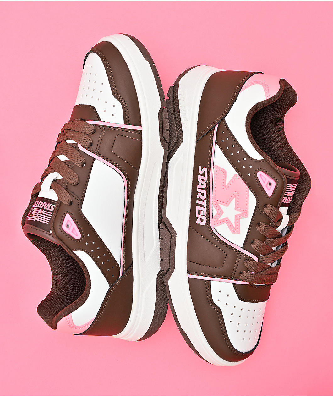 Starter Fast Break White, Brown & Rose Shoes