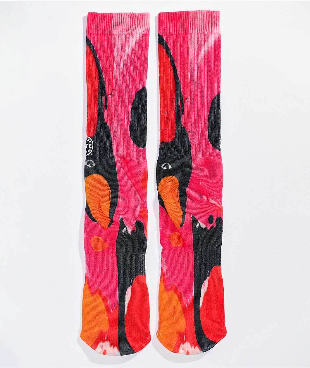 State Pink Marble Crew Socks