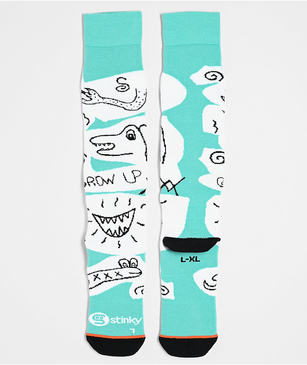 Stinky Socks Adulthood Aqua Snowboard Socks