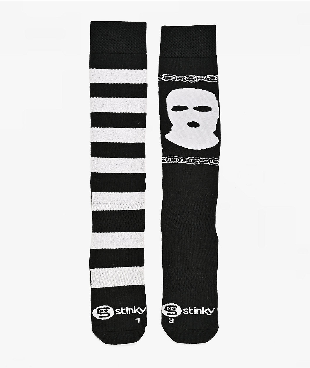 Stinky Socks Criminal Black Snowboard Socks